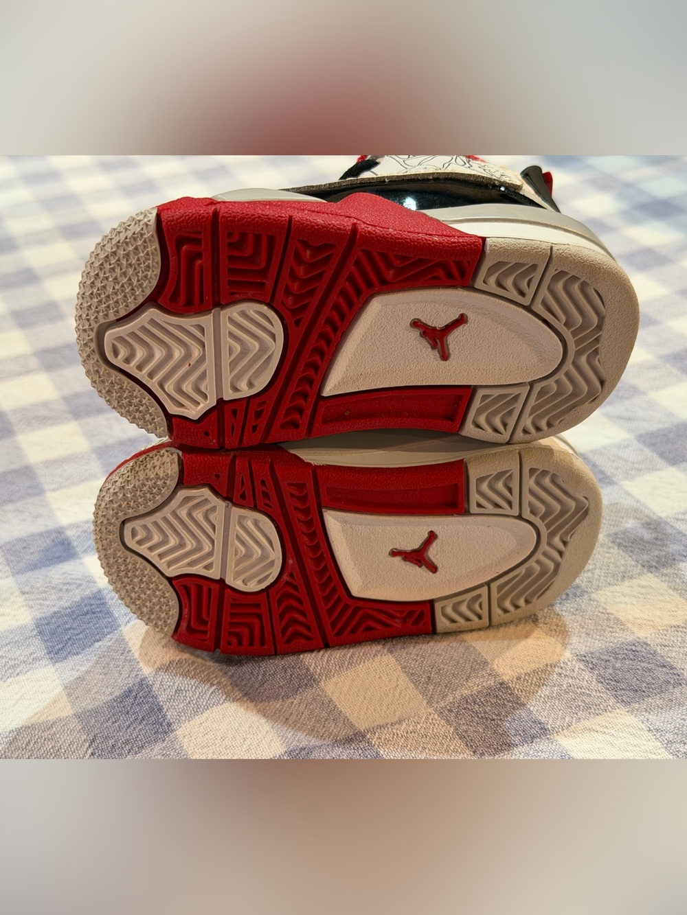 Jordan Dub Zero Baby/Toddler Sneakers. White/Black/Fire Red Laser Print - Picture 5 of 5